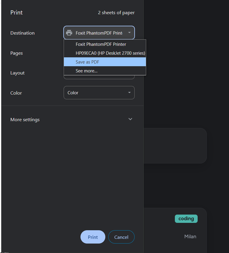 Step 1 – choose destination